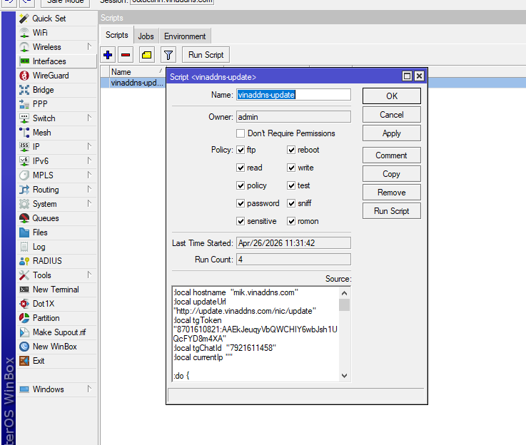 Cấu hình Vinaddns cho router Mikrotik